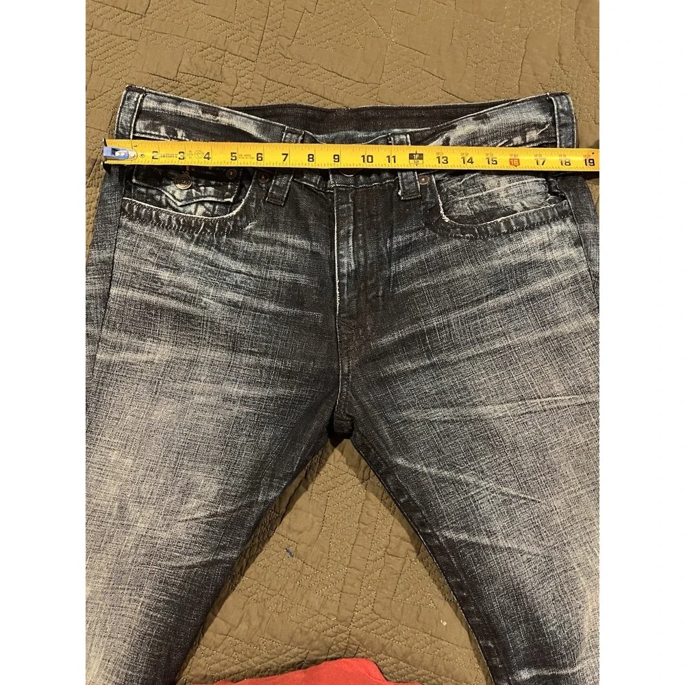True Religion Men's Dark Blue Jeans Size 36 Relaxed Bootcut 